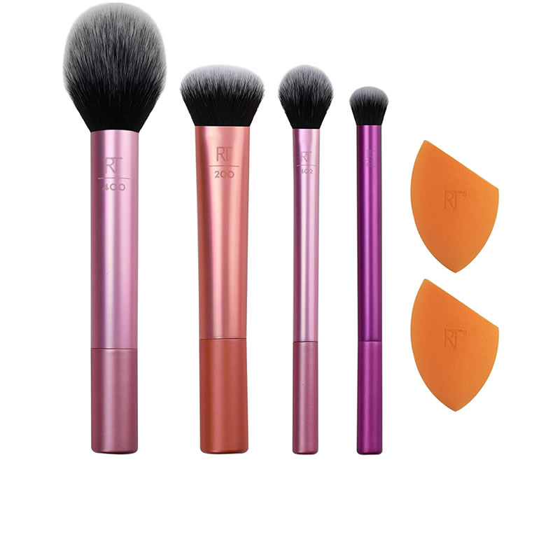 Brush Set with Sponge Blenders for Eyeshadow Foundation Real