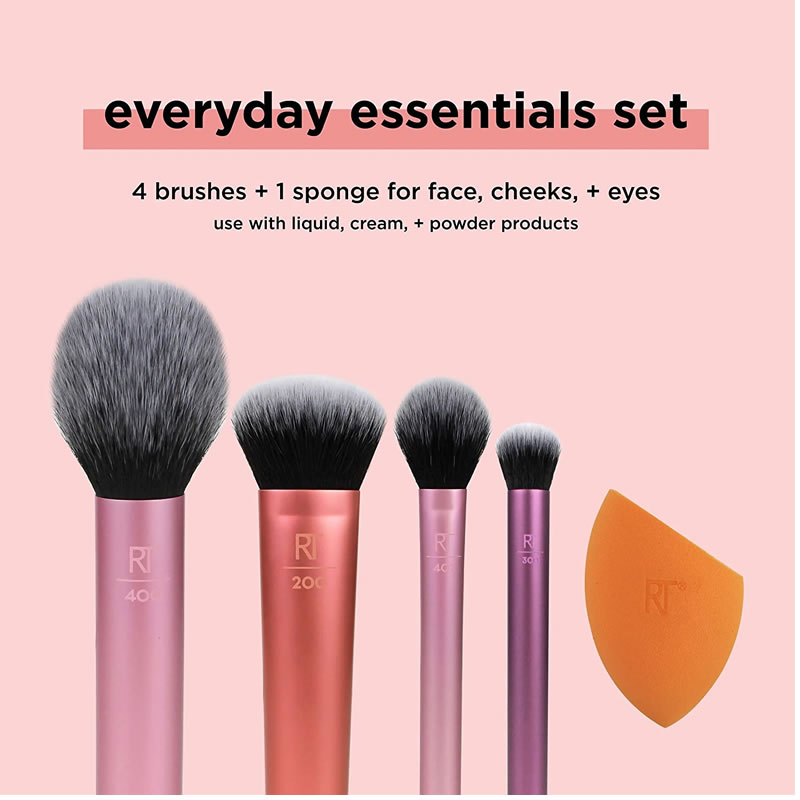 Brush Set with Sponge Blenders for Eyeshadow Foundation Real Techniques